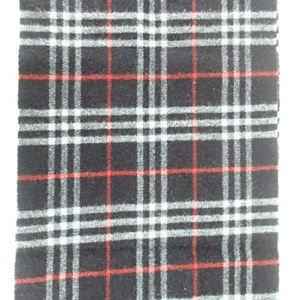 Authentic Burberry Check Pattern Scarf Wool [Used] - image 2
